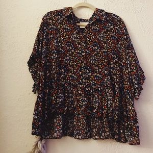 Floral Peplum Blouse